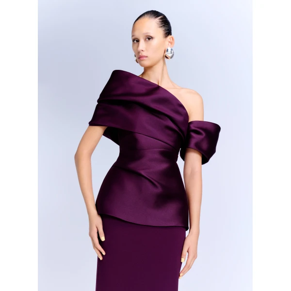 Solace London The Lucine Maxi Dress in Grape