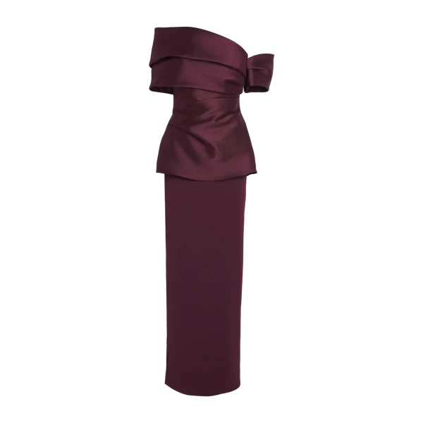 Solace London The Lucine Maxi Dress in Grape | Maxi Dresses | Luxury Shoes 