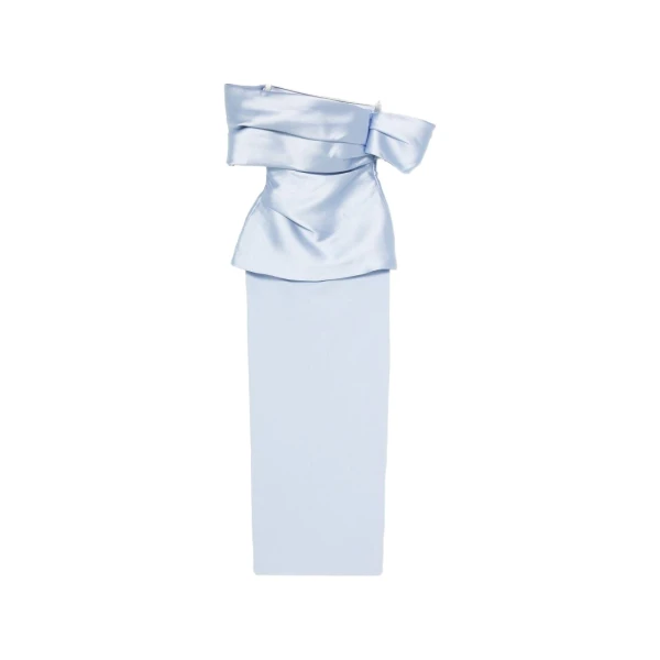 Solace London The Lucine Maxi Dress in Light Blue | Maxi Dresses | Luxury Shoes 