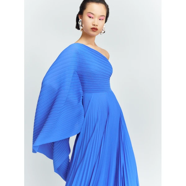 Solace London The Maci Maxi Dress in Iris Blue