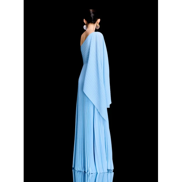 Solace London The Maci Maxi Dress in Soft Blue
