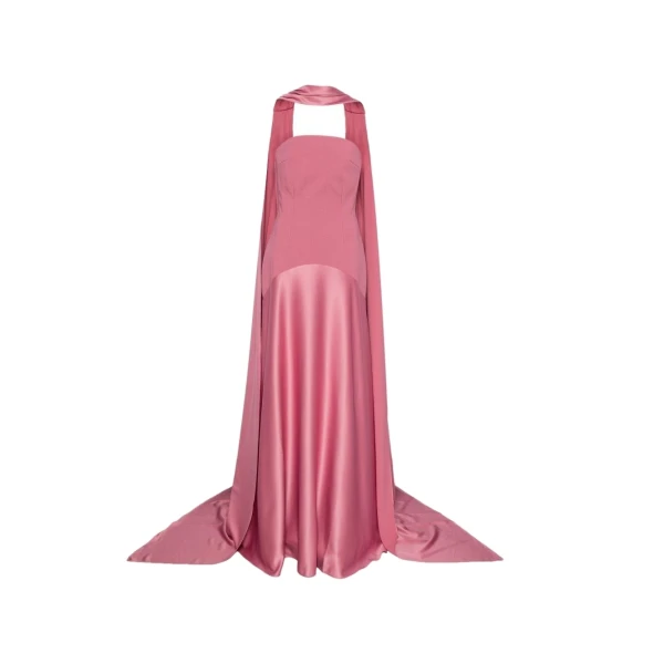 Solace London The Mae Maxi Dress in Dark Rose | Maxi Dresses | Luxury Shoes 