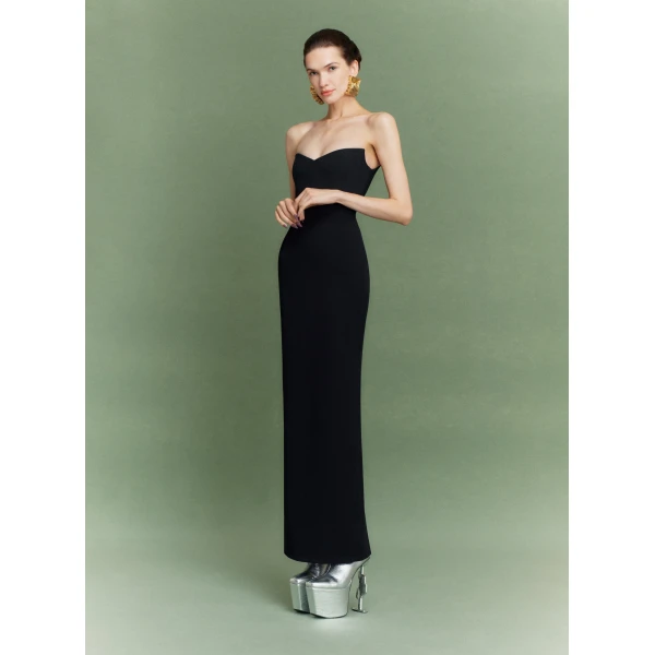 Solace London The Malla Maxi Dress in Black