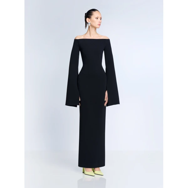 Solace London The Marcella Maxi Dress in Black
