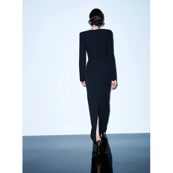 Solace London The Martine Maxi Dress in Black