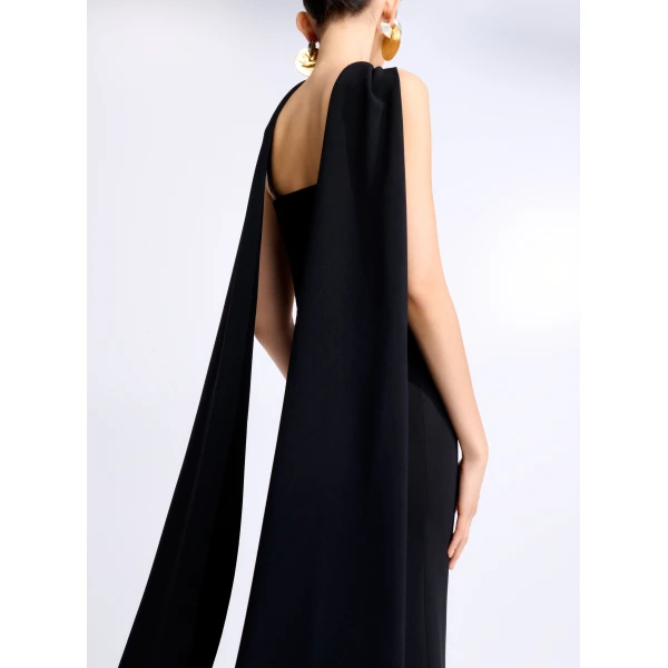 Solace London The Martine Midaxi Dress in Black