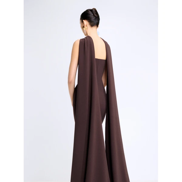 Solace London The Martine Midaxi Dress in Chesnut