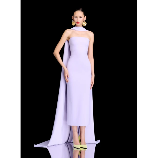 Solace London The Martine Midaxi Dress in Lavender