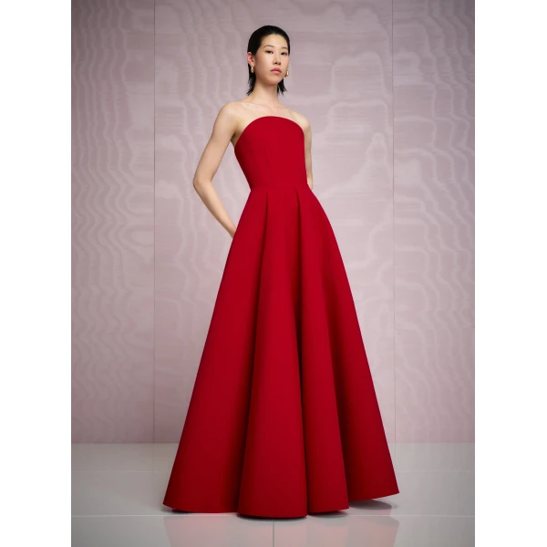 Solace London The Mathilde Maxi Dress in Crimson Red