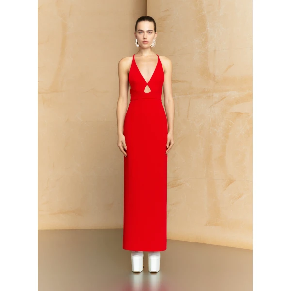 Solace London The Milly Maxi Dress in Red