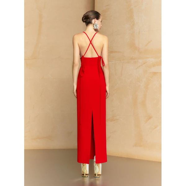 Solace London The Milly Maxi Dress in Red