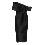 Solace London The Mirla Midaxi Dress in Black | Midi Dresses | Luxury Shoes 