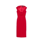 Solace London The Monica Midi Dress in Crimson Red | Midi Dresses | Luxury Shoes 