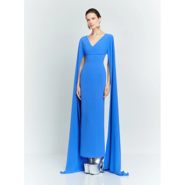 Solace London The Morgan Maxi Dress in Iris Blue