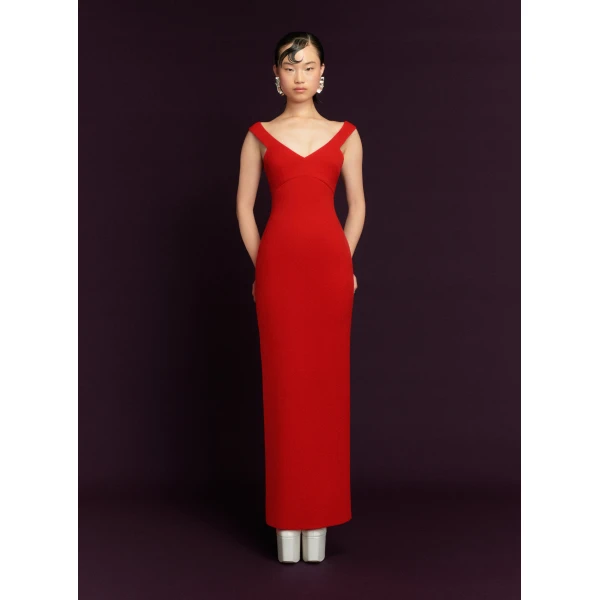 Solace London The Nalani Maxi Dress in Red