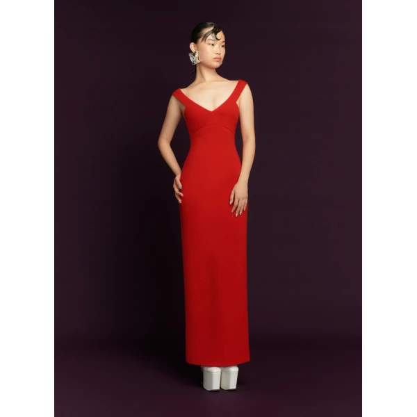 Solace London The Nalani Maxi Dress in Red