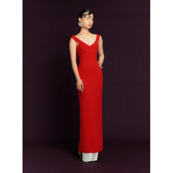 Solace London The Nalani Maxi Dress in Red