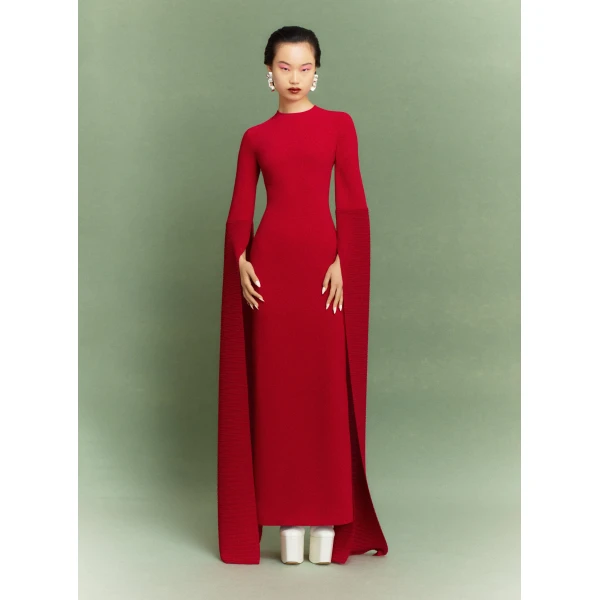 Solace London The Naomi Maxi Dress in Ruby