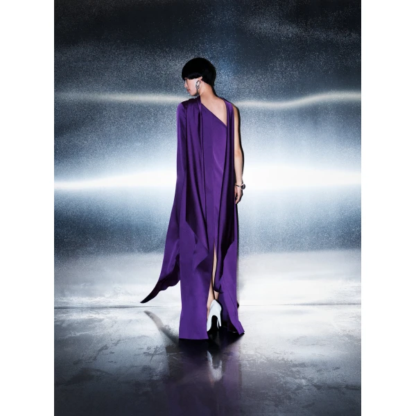 Solace London The Newman Maxi Dress in Deep Orchid