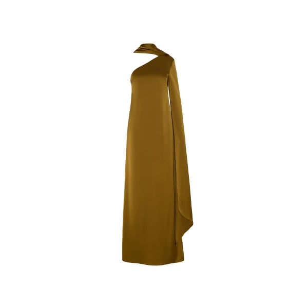 Solace London The Newman Maxi Dress in Gold | Maxi Dresses | Luxury Shoes 