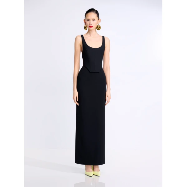 Solace London The Noor Maxi Dress in Black