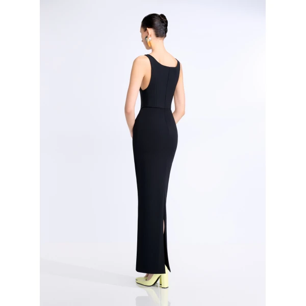 Solace London The Noor Maxi Dress in Black