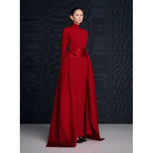 Solace London The Olivia Maxi Dress in Crimson Red