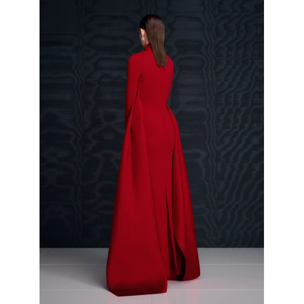 Solace London The Olivia Maxi Dress in Crimson Red