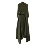 Solace London The Olivia Maxi Dress in Dark Olive | Maxi Dresses | Luxury Shoes 