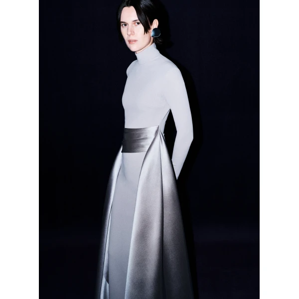 Solace London The Olivia Maxi Dress in Pewter
