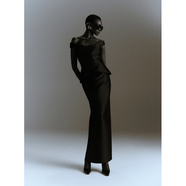 Solace London The Pieta Maxi Dress in Black