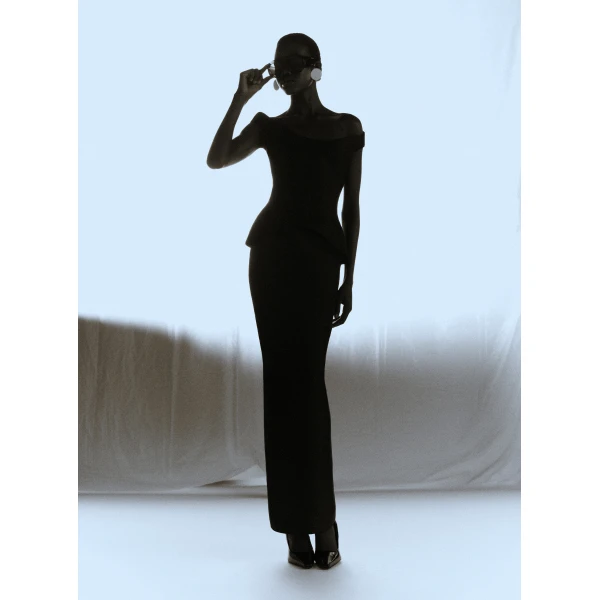 Solace London The Pieta Maxi Dress in Black
