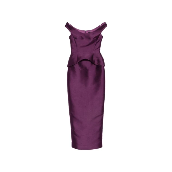 Solace London The Pieta Maxi Dress in Damson | Maxi Dresses | Luxury Shoes 