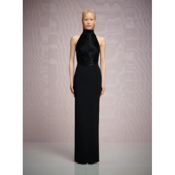 Solace London The Portia Maxi Dress in Black