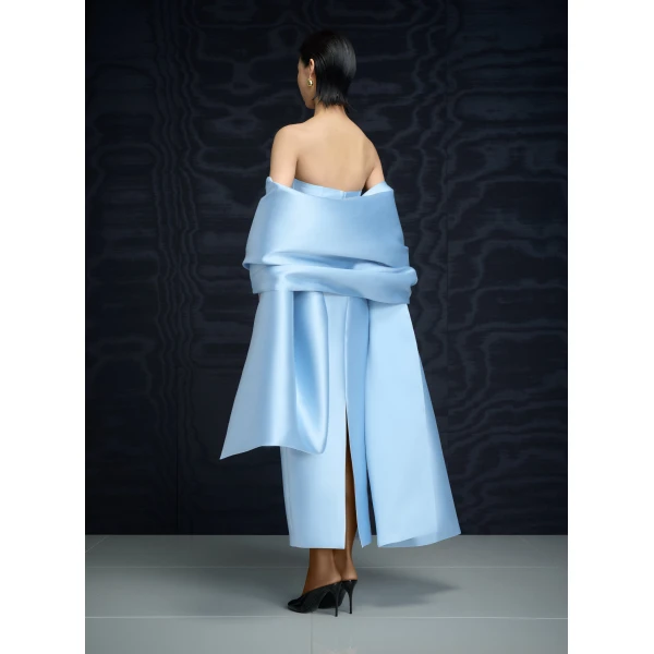 Solace London The Renee Midaxi Dress in Ice Blue