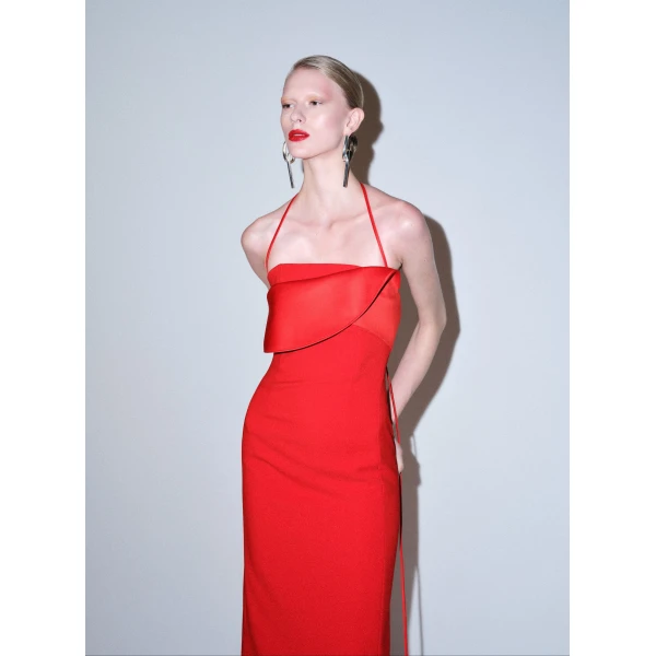 Solace London The Reynolds Maxi Dress in Red