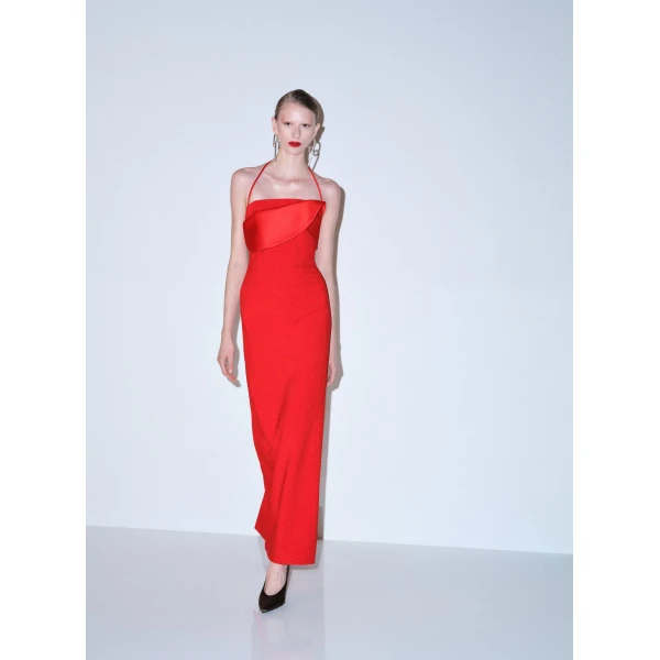 Solace London The Reynolds Maxi Dress in Red