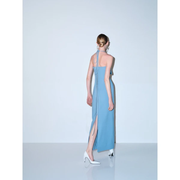 Solace London The Reynolds Maxi Dress in Slate Blue