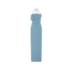 Solace London The Reynolds Maxi Dress in Slate Blue | Maxi Dresses | Luxury Shoes 