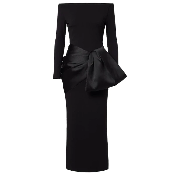 The Rhianne Midaxi Dress in Black