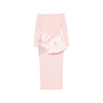 Solace London The Rhianne Midaxi Dress in Camellia Pink | Midi Dresses | Luxury Shoes 