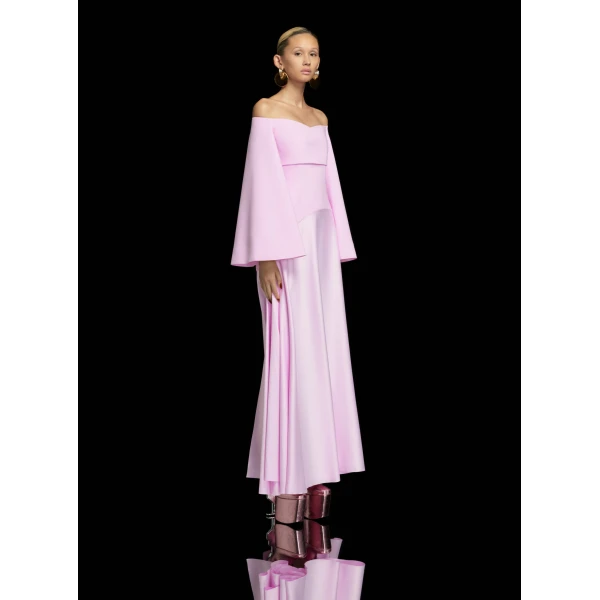 Solace London The Rina Maxi Dress in Blush