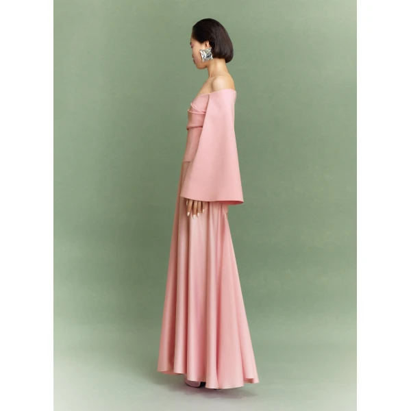 Solace London The Rina Maxi Dress in Putty Pink