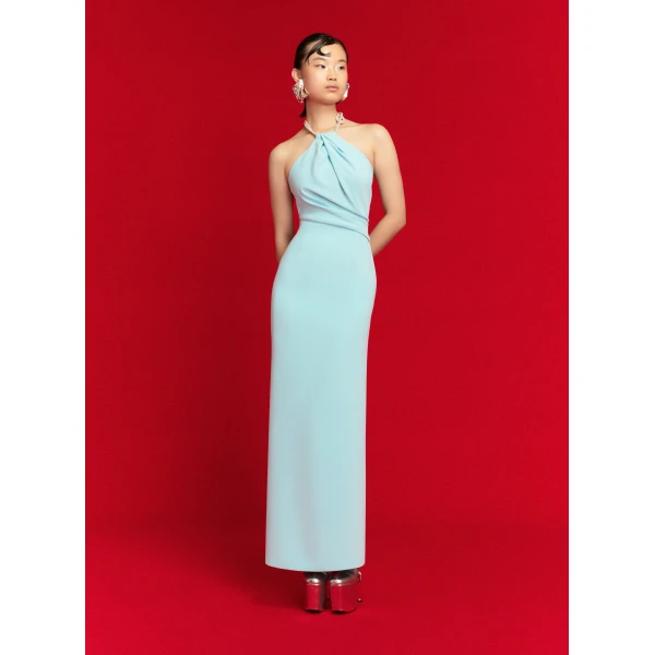 Solace London The Riva Maxi Dress in Arctic Blue