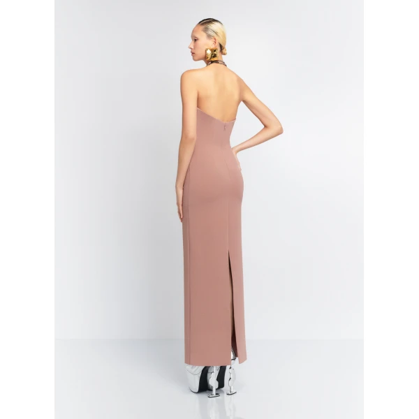 Solace London The Riva Maxi Dress in Cocoa