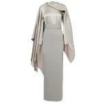 Solace London The Rosalia Maxi Dress in Pewter | Maxi Dresses | Luxury Shoes 