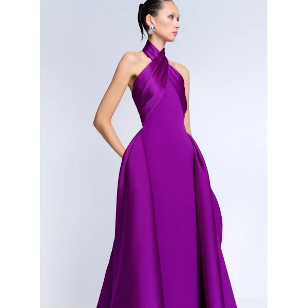 Solace London The Rumi Maxi Dress in Allium Purple