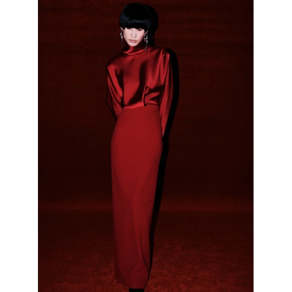 Solace London The Sedgewick Maxi Dress in Ruby