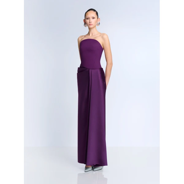 Solace London The Seri Maxi Dress in Damson