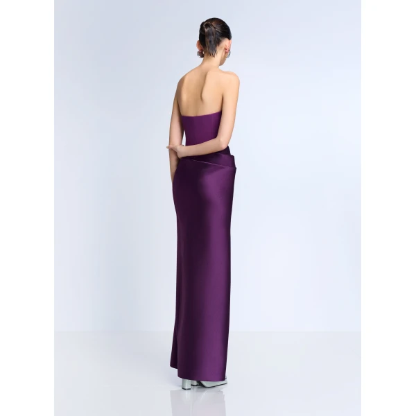 Solace London The Seri Maxi Dress in Damson